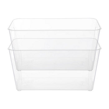 Kenney Storage Made Simple Clear 4-Compartment Bathroom Countertop Organizer,  2-Pack