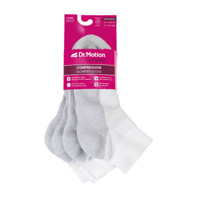 Dr.Motion Womens 2 Pair Quarter Ankle Socks