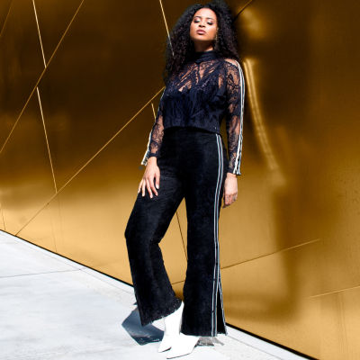 Poetic Justice Womens Plus Long Sleeve Turtleneck