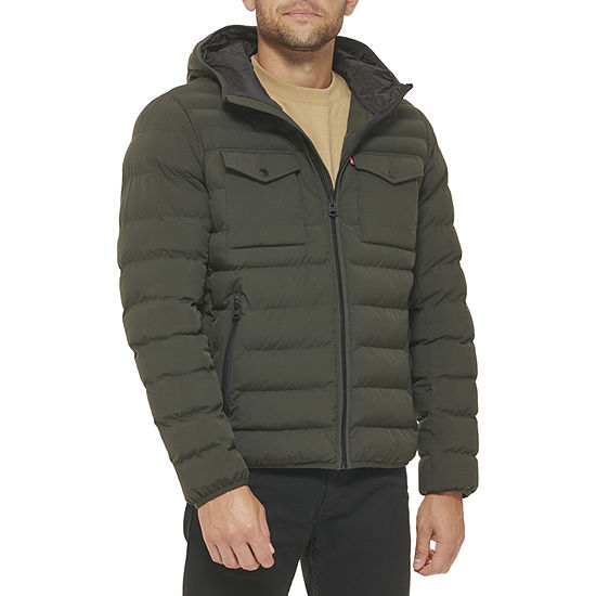 Levi's Mens Stretch Hooded Puffer Jacket