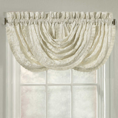 Queen Street Rod Pocket Waterfall Valance, Color: Ivory - JCPenney