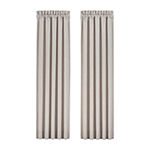Queen Street Leanna Embroidered Light-Filtering Rod Pocket Set of 2 Curtain Panel