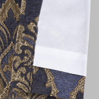 Five Queens Court Woodstock Rod Pocket Energy Saving Light-Filtering Set of 2 Curtain Panel