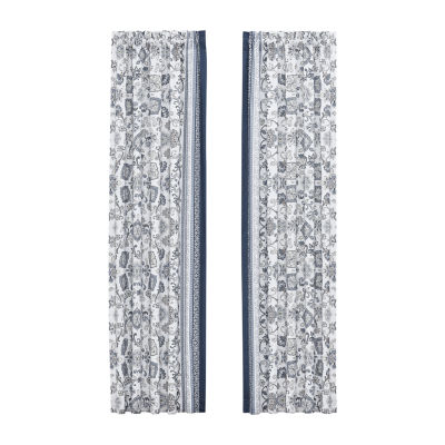 Royal Court Chelsea Rod Pocket Light-Filtering Set of 2 Curtain Panel
