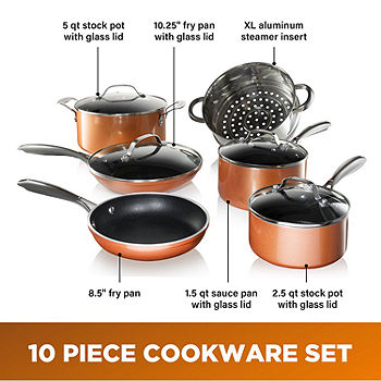 Gotham Steel - Stackmaster 10-Piece Cookware Set - Black