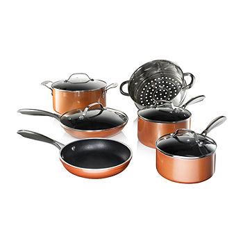 Gotham Steel 10-Pc. Stackable Pots And Pans Cookware Set With Utensils,  Color: Black - JCPenney