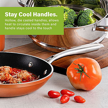 Gotham Steel Hammered Copper 3-Pc. Nonstick Fry Pan Set, Color: Copper -  JCPenney