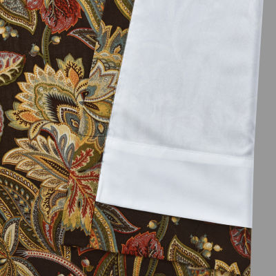 Five Queens Court Stefania Rod Pocket Energy Saving Light-Filtering Set of 2 Curtain Panel