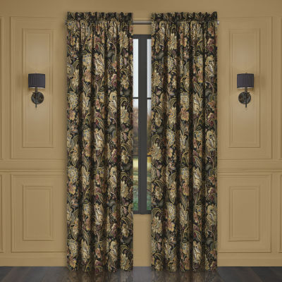 Five Queens Court Stefania Rod Pocket Energy Saving Light-Filtering Set of 2 Curtain Panel
