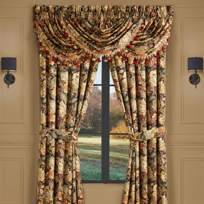 Five Queens Court Stefania Rod Pocket Energy Saving Light-Filtering Set of 2 Curtain Panel