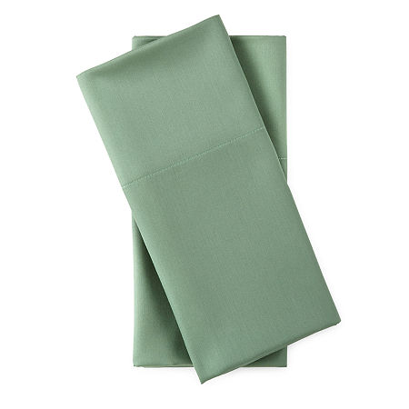 Distant Lands Perfect Color 300tc Wrinkle Resistant Pillowcases, One Size, Green