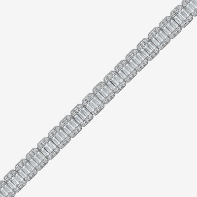(I / I1) Womens 5 CT. T.W. Lab Grown White Diamond 10K White Gold 7 Inch Tennis Bracelet