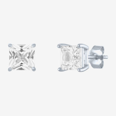 YES PLEASE! 2.5 CT.T.W. Princess Cut Lab-Created White Sapphire Stud Earrings in Sterling Silver