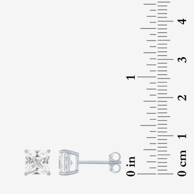 YES PLEASE! 2.5 CT.T.W. Princess Cut Lab-Created White Sapphire Stud Earrings in Sterling Silver