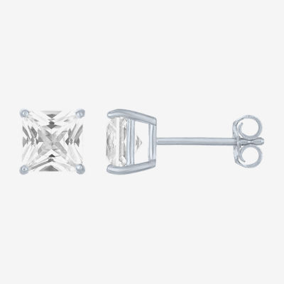 YES PLEASE! 2.5 CT.T.W. Princess Cut Lab-Created White Sapphire Stud Earrings in Sterling Silver