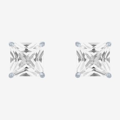 YES PLEASE! 2.5 CT.T.W. Princess Cut Lab-Created White Sapphire Stud Earrings in Sterling Silver