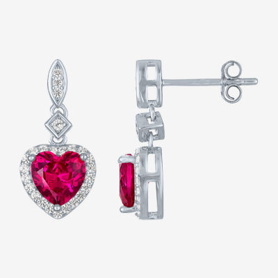 Yes, Please! Lab Created Red Ruby Sterling Silver Heart 2-pc. Jewelry Set