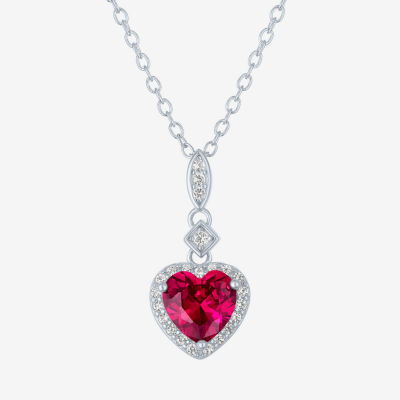 Yes, Please! Lab Created Red Ruby Sterling Silver Heart 2-pc. Jewelry Set