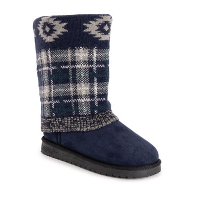 Muk Luks Womens Cheryl Flat Heel Winter Boots