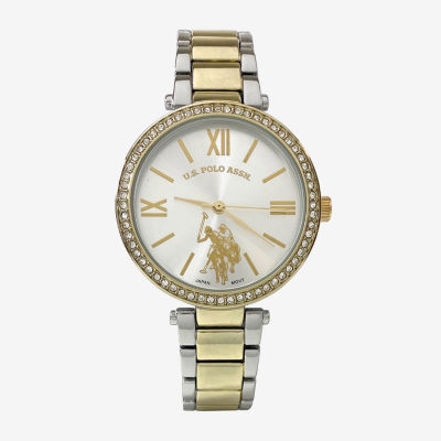 U.S. Polo Assn. Womens Two Tone 2-pc. Watch Boxed Set Usc6023jc