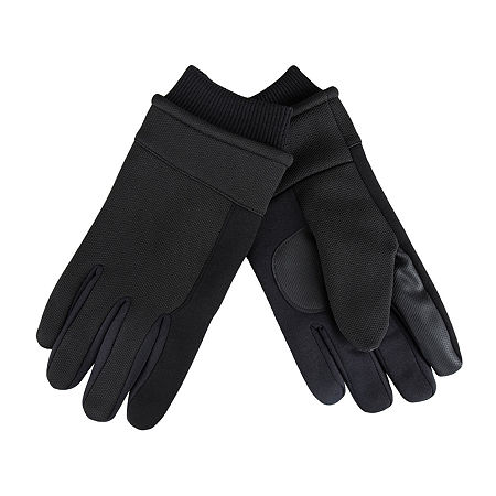 Dockers Mixed Media Sports Cold Weather Gloves, Medium, Black