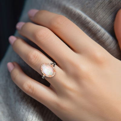 Le Vian® Ring featuring Neopolitan Opal™ Chocolate Diamonds® Nude Diamonds™ set in 14K Strawberry Gold®