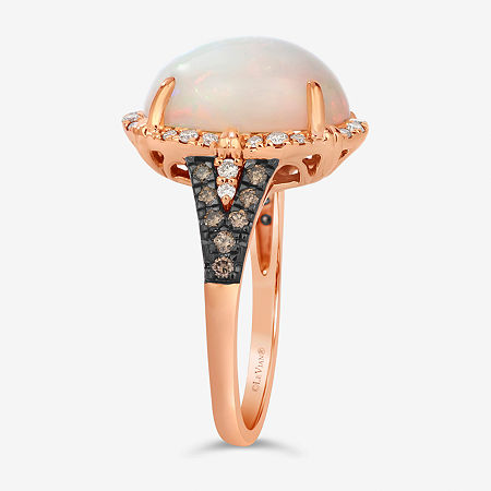 Le Vian Ring Featuring Neopolitan Opal Chocolate Diamonds Nude Diamonds Set In 14K Strawberry Gold, 7