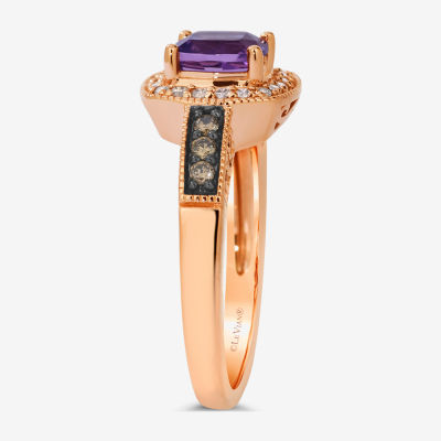 Le Vian® Ring featuring Sea Blue Aquamarine® Chocolate Diamonds® Nude Diamonds™ set 14K Vanilla Gold®