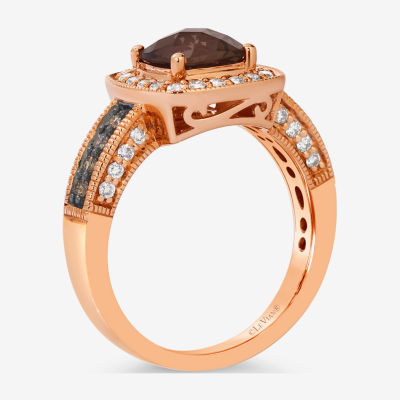 Le Vian® Ring featuring Chocolate Quartz® Chocolate Diamonds® Nude Diamonds™ set in 14K Strawberry Gold®