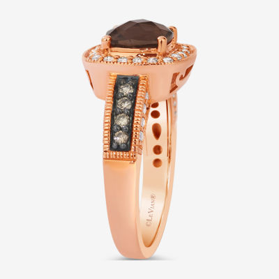 Le Vian® Ring featuring Chocolate Quartz® Chocolate Diamonds® Nude Diamonds™ set in 14K Strawberry Gold®