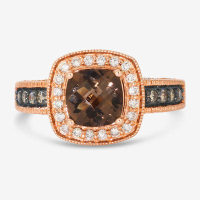 Le Vian® Ring featuring Chocolate Quartz® Chocolate Diamonds® Nude Diamonds™ set in 14K Strawberry Gold®