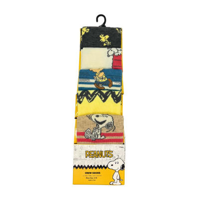 5 Pair Peanuts Crew Socks Womens