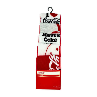 Coca Cola 5 Pair Crew Socks Womens