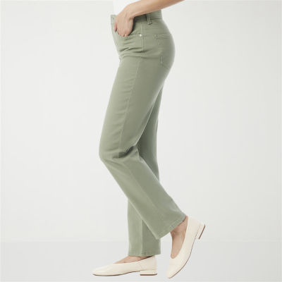 Gloria Vanderbilt Amanda Womens High Rise Stretch Fabric Slim Fit Tapered Leg Jean