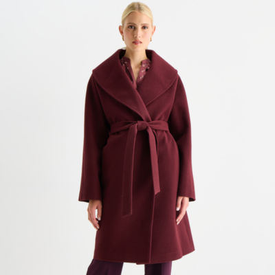 Worthington Womens Belted Heavyweight Coat