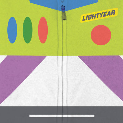 Disney Collection Little & Big Kid Boys Long Sleeve Buzz Lightyear Toy Story Fleece Zipper Hoodie