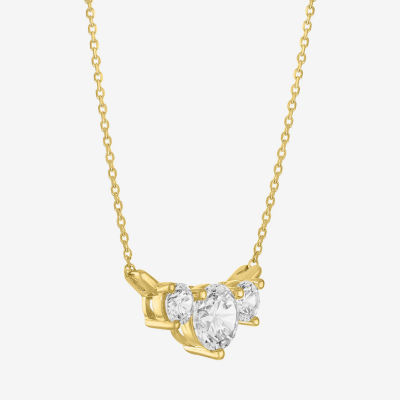 (G-H / Si2-I1) Womens 2 CT. T.W. Lab Grown White Diamond Sterling Silver 16 Inch Pendant Necklace