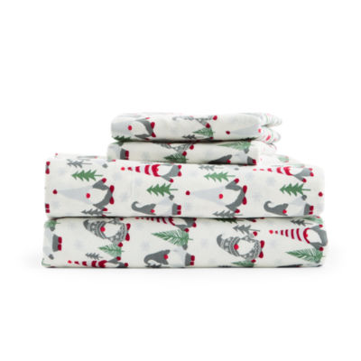 North Pole Trading Co. Printed Cotton Flannel Sheet Set