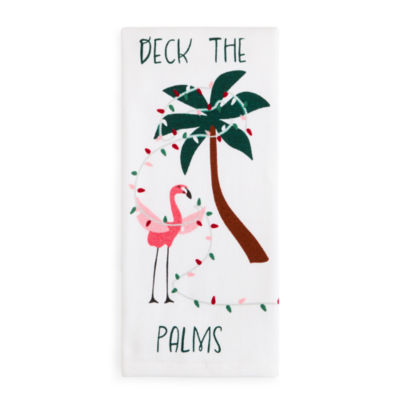 North Pole Trading Co. Flamingo 2-pc. Kitchen Towel Set
