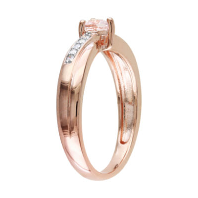 Genuine Morganite & Diamond-Accent Heart-Shaped Ring