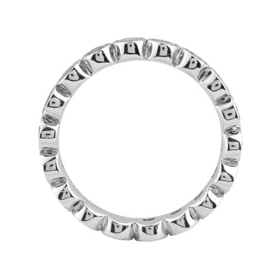 Personally Stackable Genuine Garnet Sterling Silver Eternity Ring