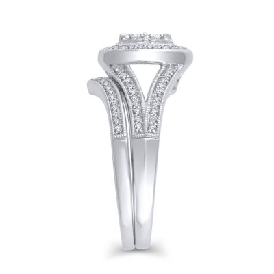 Womens 1/2 CT. T.W. Natural White Diamond 10K Gold Bridal Set