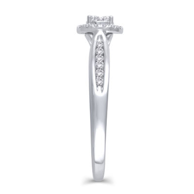 Womens 1/4 CT. T.W. Natural White Diamond 10K Gold Engagement Ring