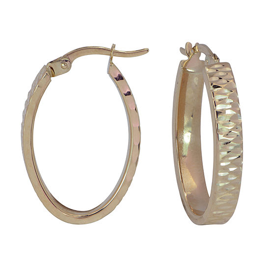14K Gold 21mm Hoop Earrings