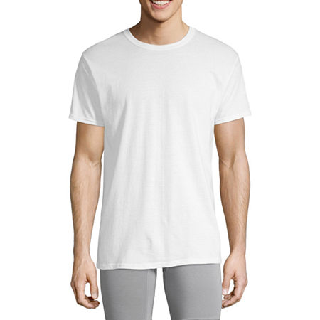Hanes FreshIQ ComfortSoft Mens 4 Pack Crewneck Undershirt, Medium, White