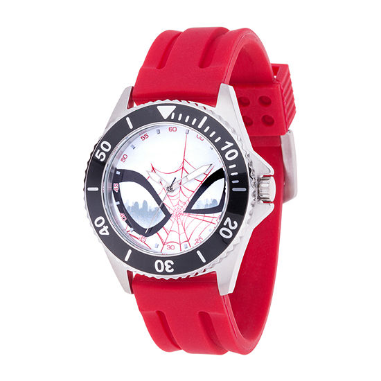 Avengers Marvel Spiderman Mens Red Strap Watch Wma000352