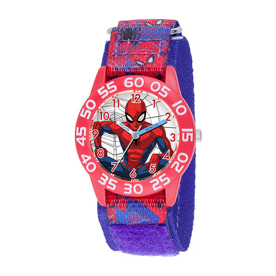 Marvel Spiderman Boys Blue Strap Watch Wma000371
