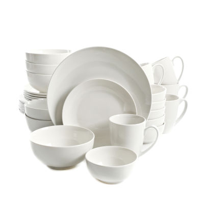 Gibson Ogalla 30pc. Ceramic Dinnerware Set, Color White JCPenney