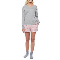 Ambrielle Womens Plus V-Neck Pajama Top