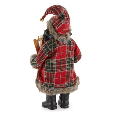 North Pole Trading Co. 18in Ski Aa Santa Figurine